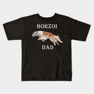 Borzoi Dad Kids T-Shirt